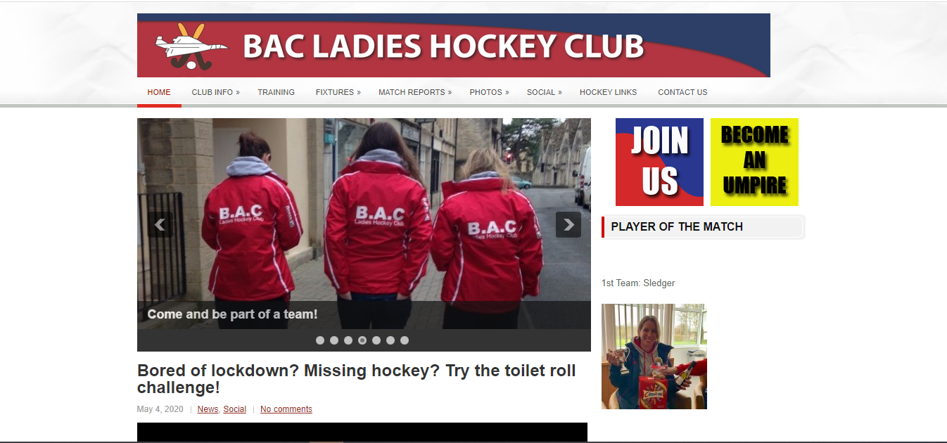 BAC Ladies Hockey Club Website